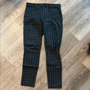 GAP Women's Black and White Patterned Trousers